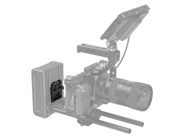 SmallRig 2987, Batteriplate, Sort, Rød, Aluminium, 1/4-20", M4, China