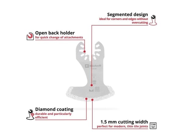 Einhell 708085 segmentkutter DIA 57 mm diamant sagblad 57 mm 1 stk (708085)