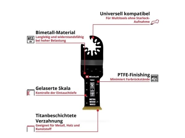 Einhell 708052 stikksagblad BIM-TI 29 mm bimetall 29 mm (1 stk.) (708052)
