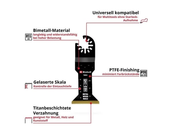 Einhell 708054 stikksagblad BIM-TI 45 mm bimetall 45 mm 1 stk (708054)