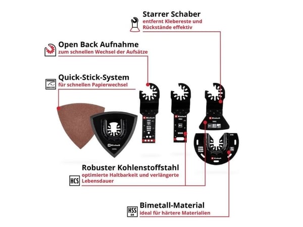 Einhell 708117 17-delers SB bimetall multifunksjonsverktøy-tilbehørssett (1 stk.)