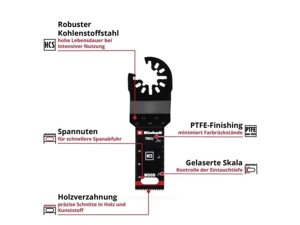 Einhell sticksågblad för trä HCS 22 mm