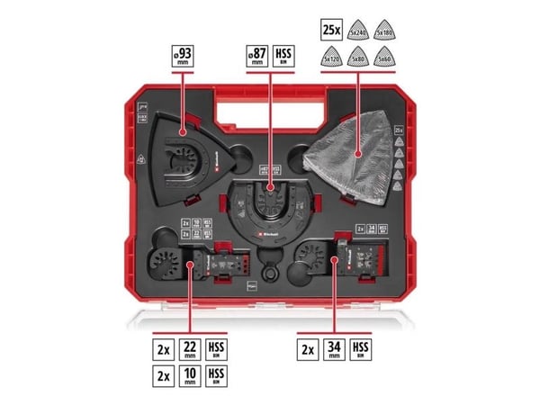 Einhell 708135 XL-PLUS-CASE BiM, HSS Lisävarustesarja, monitoimityökalu 1 sarja 1 sarja