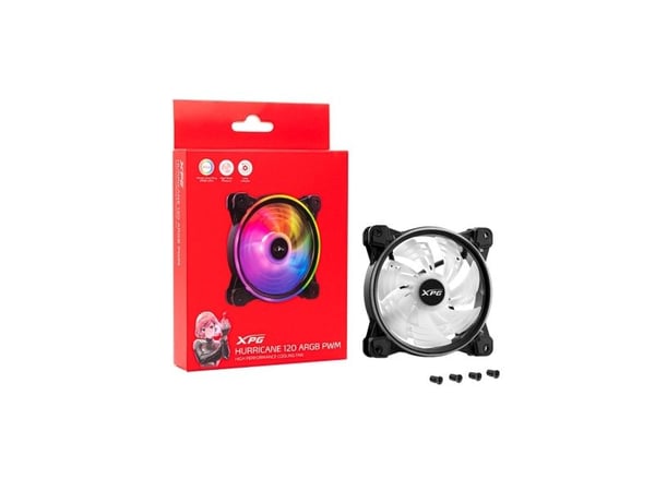 ADATA XPG vifte Hurricane 120 mm ARGB PWM, svart