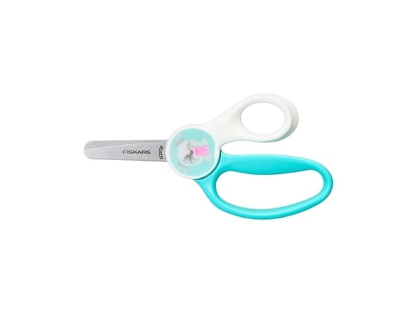 Fiskars 1064076, Lapsi, Suora leikkuu, Yksi, Ruostumaton teräs, Turkoosi, Valkoinen, Askartelusakset, Oikeakätinen