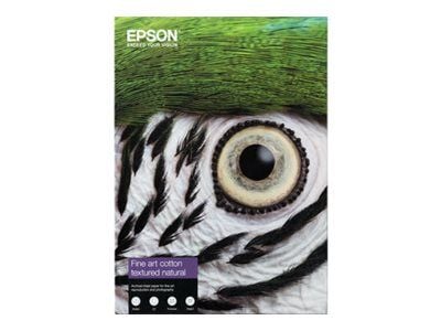 Epson Fine Art II - Bomull - strukturert matt - 515 mikroner - naturlig hvitt - A3 Plus (329 x 483 mm) - 300 g/m² - 25 ark klutepapir - for SureCol...