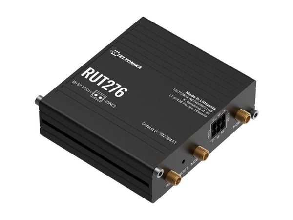 Teltonika RUT276 - Trådløs ruter - WWAN 5G - 5G, 4G - DIN-skinnemonterbar, veggmonterbar, overflatemonterbar