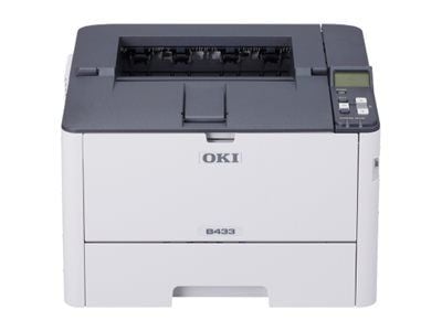 OKI B433dn, LED, 1200 x 1200 DPI, A4, 45 ppm, Kaksipuolinen tulostus, Harmaa, Valkoinen