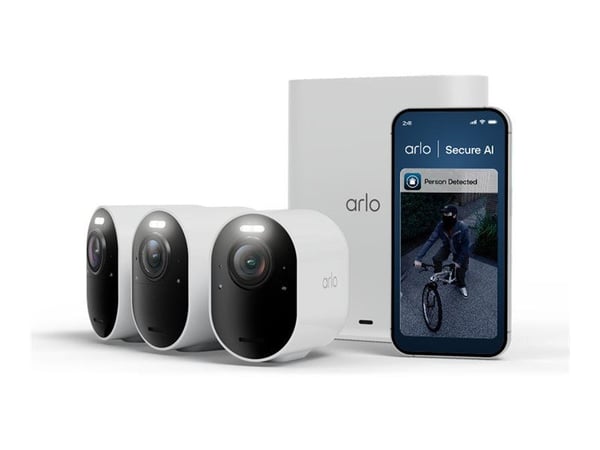 Arlo Ultra 3 - 2025 Edition - nettverksovervåkingskamera - utendørs, innendørs - UV / weather resistant - farge (Dag og natt) - 8 MP - 3840 x 2160 ...