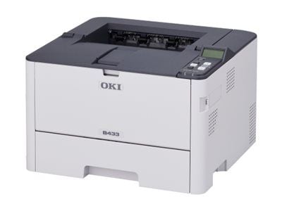 OKI B433dn, LED, 1200 x 1200 DPI, A4, 45 ppm, Kaksipuolinen tulostus, Harmaa, Valkoinen