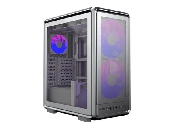 Cooler Master MasterFrame 500 Mesh - Mid tower - SSI CEB - sidepanel med vindu (herdet glass) (ATX) - sølv - USB/lyd