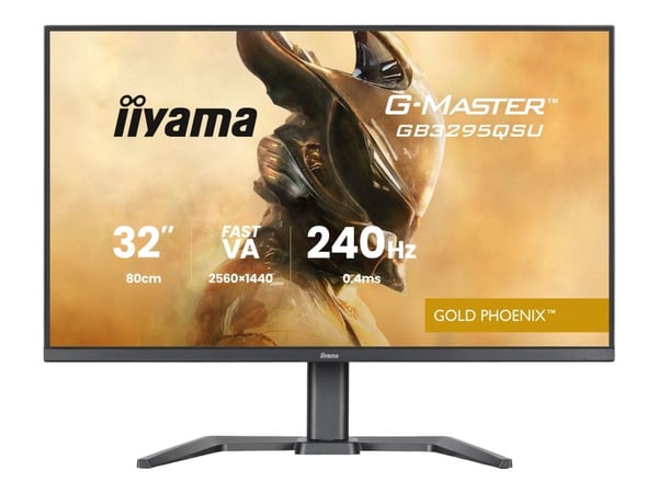 iiyama G-MASTER Gold Phoenix GB3295QSU-B1 - LED-skärm - spel - 31.5" - 2560 x 1440 QHD @ 240 Hz - Fast VA - 400 cd/m² - 4000:1 - 0.4 ms - HDMI, Dis...