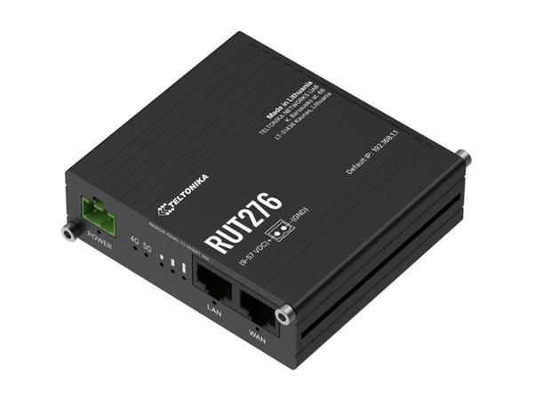 Teltonika RUT276 - Trådløs ruter - WWAN 5G - 5G, 4G - DIN-skinnemonterbar, veggmonterbar, overflatemonterbar