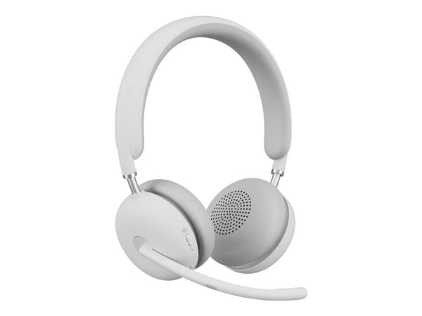 Logitech Zone Wireless 2 - Hodesett - on-ear - Bluetooth - trådløs - aktiv støydemping - USB-C via Bluetooth-adapter - elfenbenshvit - Certified fo...