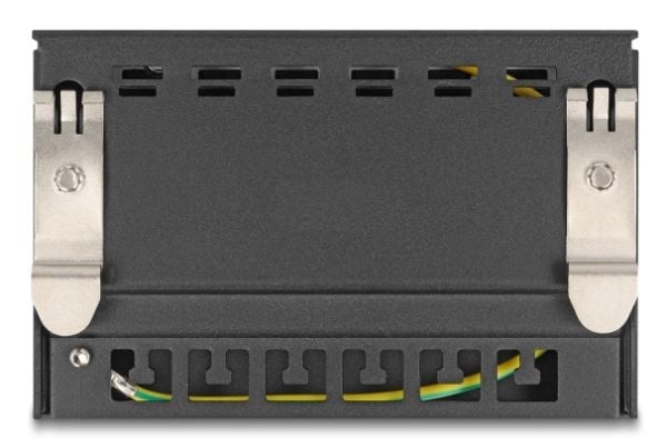 Delock - Pluggbord (blankt) - for keystone RJ-modules - DIN-skinnemonterbar, overflatemonterbar, veggmonterbar - svart - 6 porter