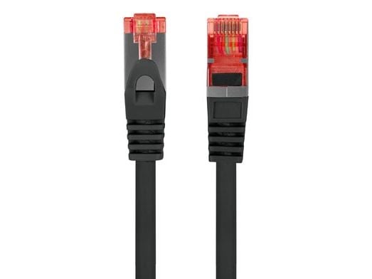 Lanberg - Koblingskabel - RJ-45 (hann) til RJ-45 (hann) - 5.7 mm - S/FTP - CAT 6 - halogenfri, uten hindringer - svart