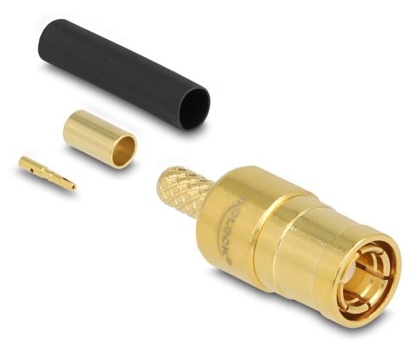 Delock SMB-liitin RG-174 / RG-316:n puristamiseen ja siihen sopiva kutisteputki