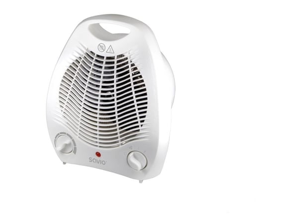 Savio AD-02 W, Viftedrevet elektrisk romvarmer, 1,5 m, Hvit, Hvit, 220 - 240 V, 50 Hz
