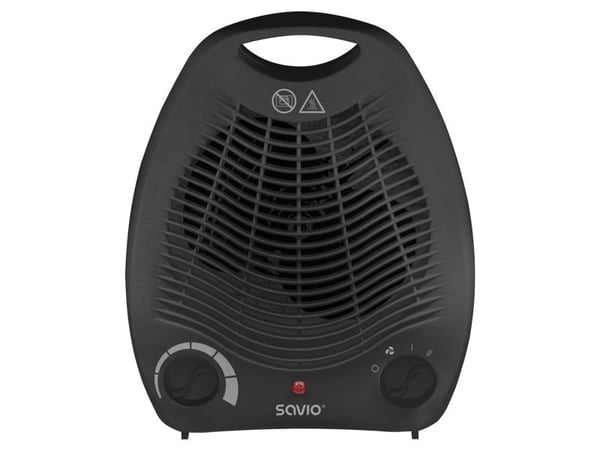 Savio AD-02 B, Viftedrevet elektrisk romvarmer, 1,5 m, CE WEE, Svart, 220 - 240 V, 50 Hz