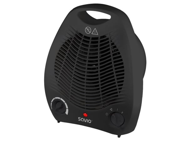 Savio AD-02 B, Viftedrevet elektrisk romvarmer, 1,5 m, CE WEE, Svart, 220 - 240 V, 50 Hz