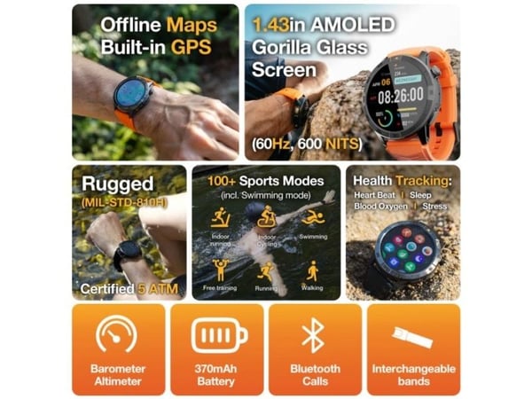 AGM Legion Pro, 3,63 cm (1.43"), AMOLED, GPS (satelliitti)