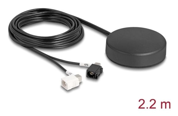 Delock - Antenne - navigasjon, mobiltelefon - 2 dBi (for 698 - 960 MHz), 2 dBi (for 1710 - 2700 MHz), 4 - 5 dBi (for 1575.42 MHz), 4 - 5 dBi (for 1...