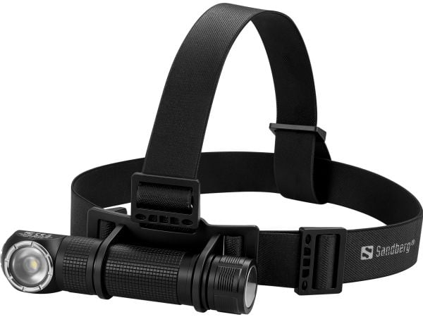 Sandberg 421-36, Taskulamppu otsanauhalla, musta, Alumiini, IP66, LED, 25 lm