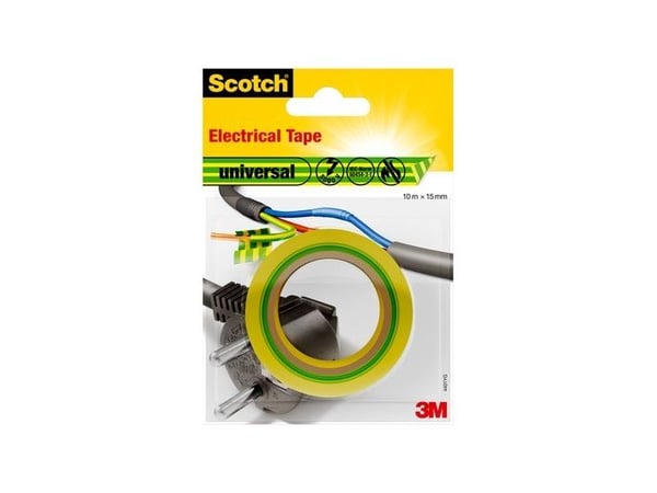 3M 7100021034, 1 stykker, Grønn/gul, PVC, 6000 V, 10 m, 15 mm