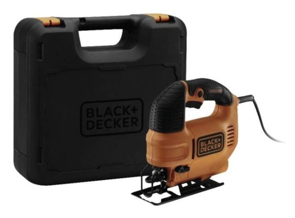 Black & Decker KFBES500K-QS, Kaarikahva, musta, Oranssi, 45°, Alumiini, Laminaatti, Muovi, Terästä, Puu, 3000 spm, 7 cm