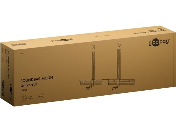 Goobay 70828, TV-kiinnike, 15 kg, Teräs, Musta, 84,4 cm, 195 mm
