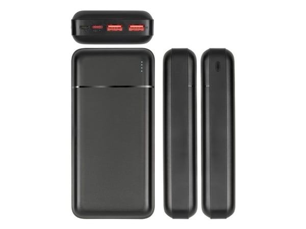 POWER BANK USB 20000MAH/VA2102 Juodas RIVACASE