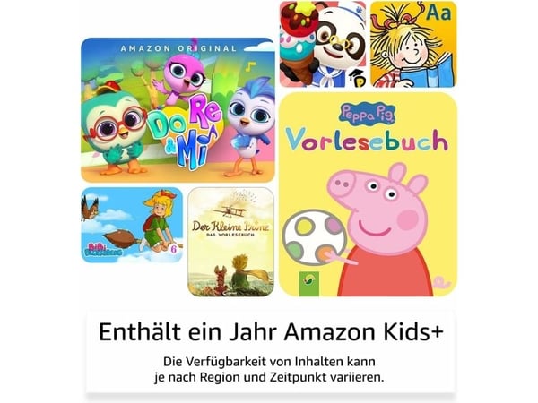 Amazon Fire 7 Kids Tablet (2022) WiFi 16 GB, med rødt etui, uten reklame