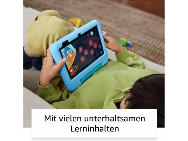 Amazon Fire 7 Kids Tablet (2022) WiFi 16 GB, med rødt etui, uten reklame