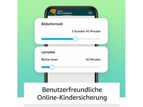 Amazon Fire 7 Kids Tablet (2022) WiFi 16 GB, med rødt etui, uten reklame