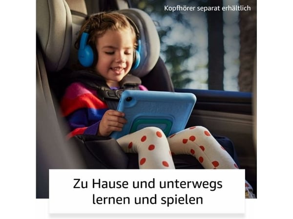 Amazon Fire 7 Kids Tablet (2022) WiFi 16 GB, med rødt etui, uten reklame