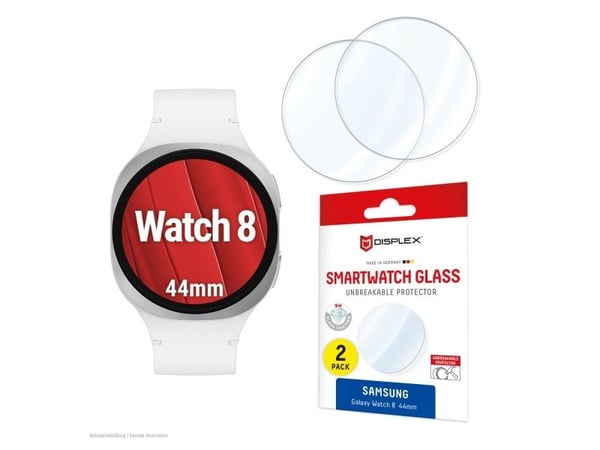 Displex 02209, Skjermbeskytter, Smartklokke, Gjennomsiktig, Samsung, Galaxy Watch 8 (44mm), Herdet glass