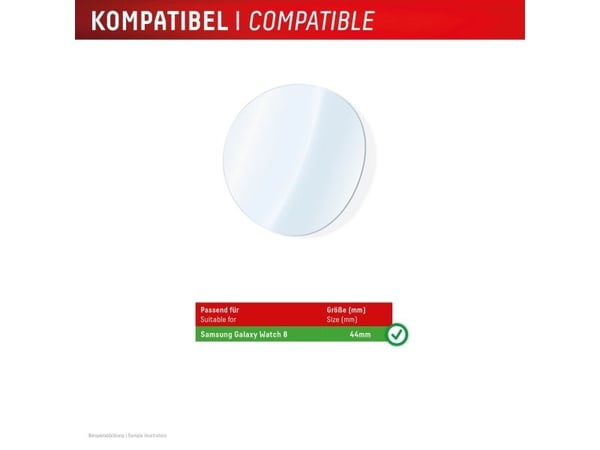Displex 02209, Skjermbeskytter, Smartklokke, Gjennomsiktig, Samsung, Galaxy Watch 8 (44mm), Herdet glass