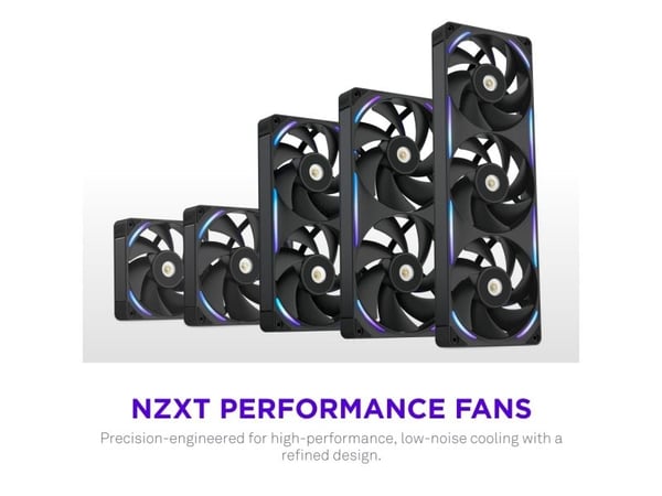 NZXT F120X, Vifte, 12 cm, Svart