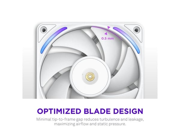 NZXT F360X, Vifte, 12 cm, Hvit