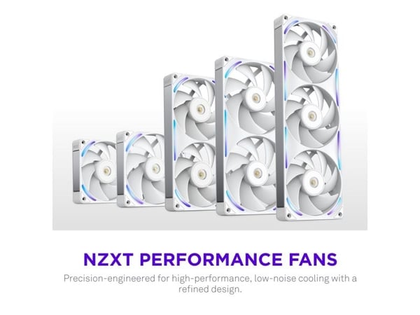 NZXT F140X, Vifte, 14 cm, Hvit