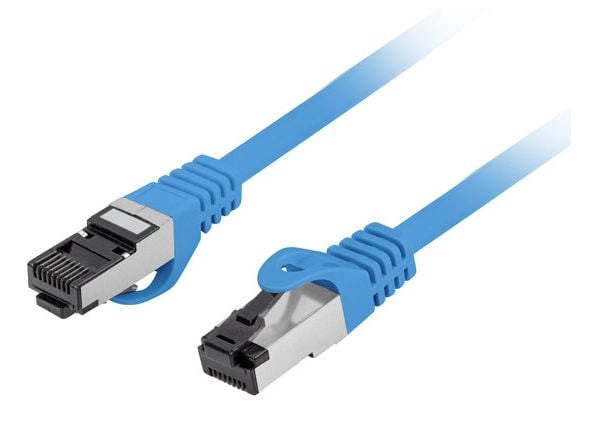 Lanberg - Patch-kabel - RJ-45 (hane) till RJ-45 (hane) - 2 m - 6.2 mm - S/FTP - CAT 8.1 - halogenfri, formpressad, hakfri, koppartrådar - blå