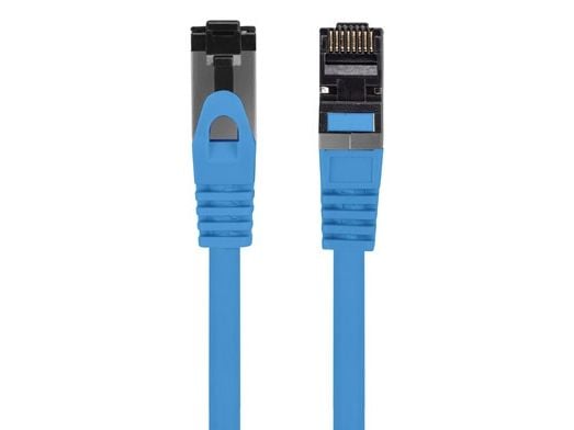 Lanberg - Patch-kabel - RJ-45 (hane) till RJ-45 (hane) - 2 m - 6.2 mm - S/FTP - CAT 8.1 - halogenfri, formpressad, hakfri, koppartrådar - blå