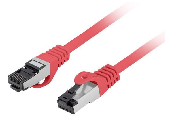 Lanberg - Koblingskabel - RJ-45 (hann) til RJ-45 (hann) - 6.2 mm - S/FTP - CAT 8.1 - halogenfri, uten hindringer - rød