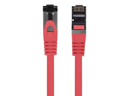 Lanberg - Koblingskabel - RJ-45 (hann) til RJ-45 (hann) - 6.2 mm - S/FTP - CAT 8.1 - halogenfri, uten hindringer - rød