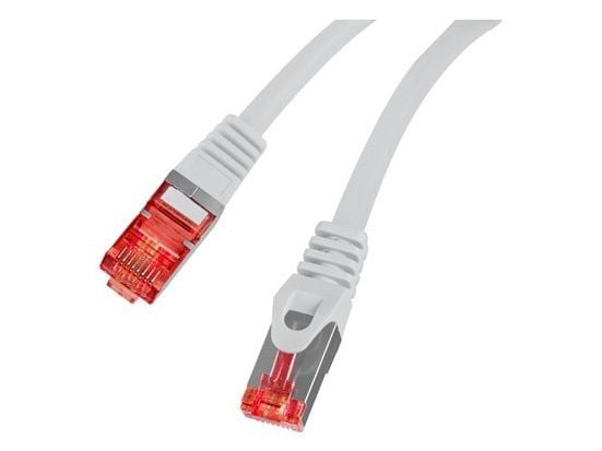 Lanberg - Koblingskabel - RJ-45 (hann) til RJ-45 (hann) - 5.7 mm - S/FTP - CAT 6 - halogenfri, uten hindringer - grå