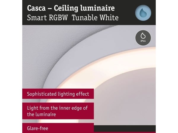 Paulmann Casca, LED, Glödlampan/-lamporna kan inte bytas ut, 2500 LM, IP44, Vit