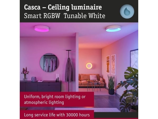 Paulmann Casca, LED, Glödlampan/-lamporna kan inte bytas ut, 2500 LM, IP44, Vit