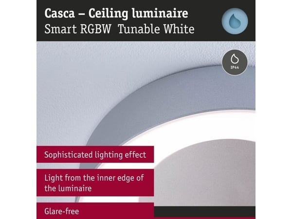 Paulmann Casca, LED, Glödlampan/-lamporna kan inte bytas ut, 2500 LM, IP44, Krom
