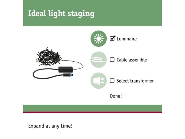 Paulmann Yuna, 112 lamper, LED, Varm hvit, 3000 K, 30 lm, 30000 timer