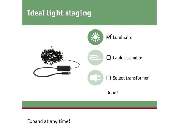 Paulmann Yuna RGB, 67 lamppua, LED, Sininen, Vihreä, Punainen, 25 lm, 30000 h, Sisä- ja ulkotila